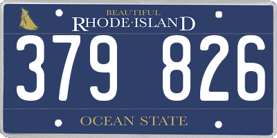 RI license plate 379826