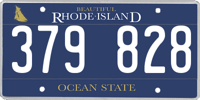 RI license plate 379828