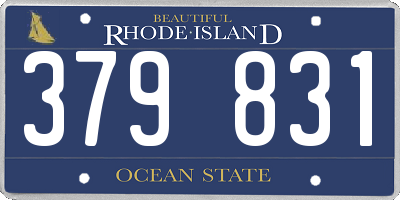 RI license plate 379831