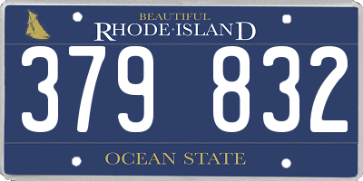RI license plate 379832
