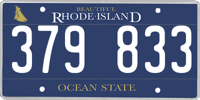 RI license plate 379833