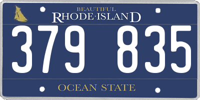 RI license plate 379835