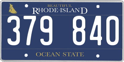 RI license plate 379840