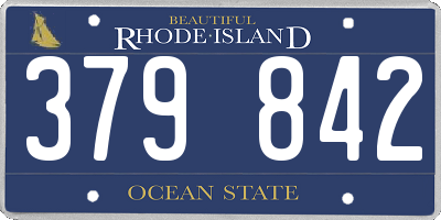 RI license plate 379842