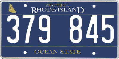 RI license plate 379845