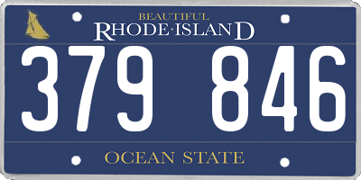 RI license plate 379846