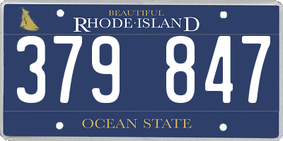 RI license plate 379847