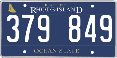 RI license plate 379849