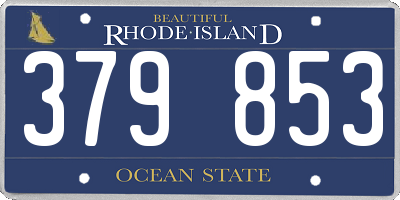 RI license plate 379853
