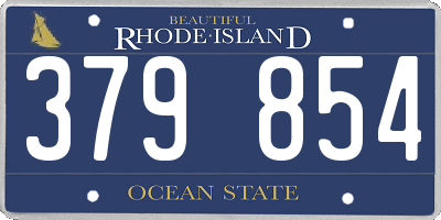 RI license plate 379854