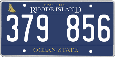 RI license plate 379856