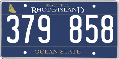 RI license plate 379858