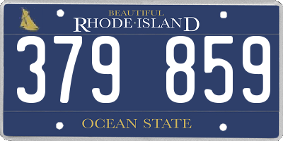 RI license plate 379859