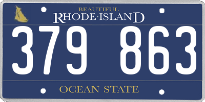 RI license plate 379863
