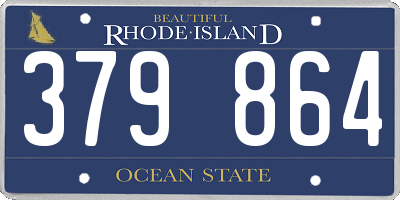 RI license plate 379864