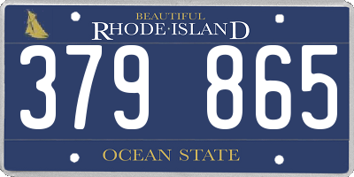 RI license plate 379865