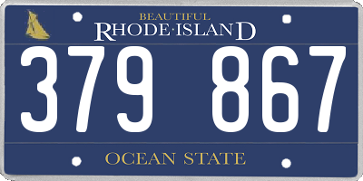 RI license plate 379867