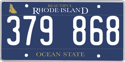 RI license plate 379868