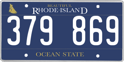 RI license plate 379869