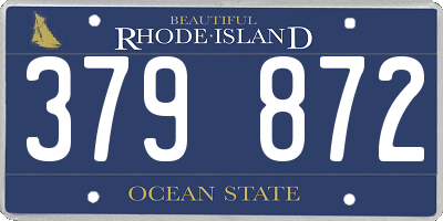 RI license plate 379872
