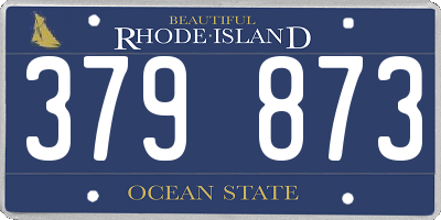 RI license plate 379873