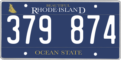 RI license plate 379874