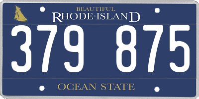 RI license plate 379875