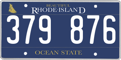 RI license plate 379876