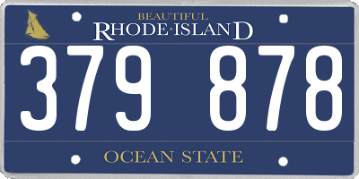 RI license plate 379878