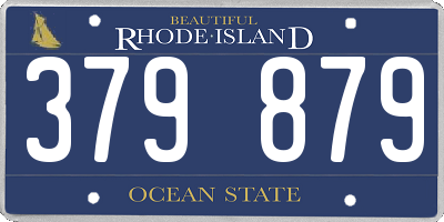 RI license plate 379879