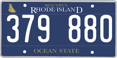 RI license plate 379880