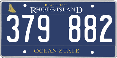 RI license plate 379882