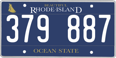 RI license plate 379887
