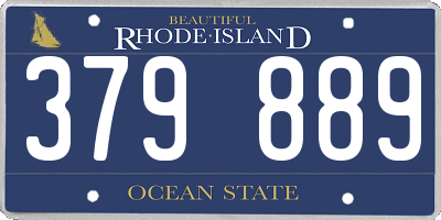 RI license plate 379889