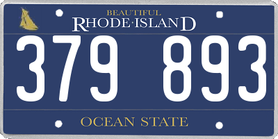 RI license plate 379893