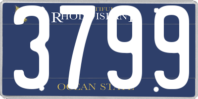 RI license plate 3799