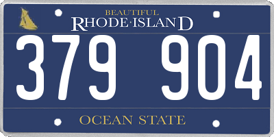 RI license plate 379904