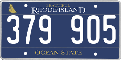 RI license plate 379905