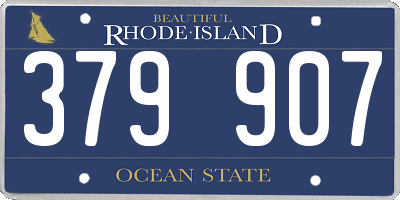 RI license plate 379907