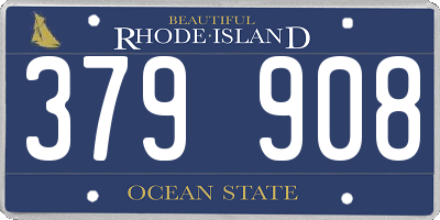 RI license plate 379908