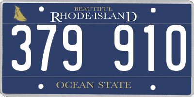 RI license plate 379910