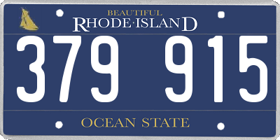 RI license plate 379915