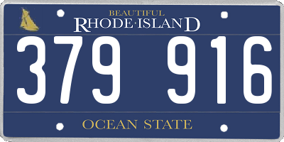 RI license plate 379916