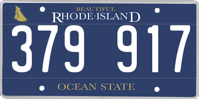RI license plate 379917