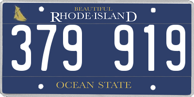 RI license plate 379919
