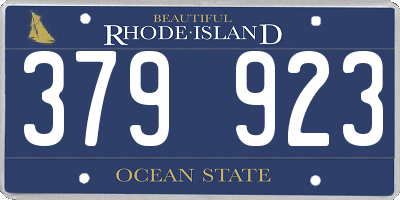 RI license plate 379923