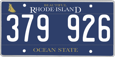 RI license plate 379926