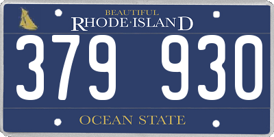 RI license plate 379930
