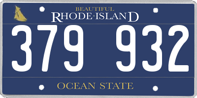 RI license plate 379932