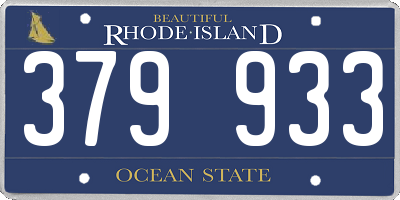 RI license plate 379933